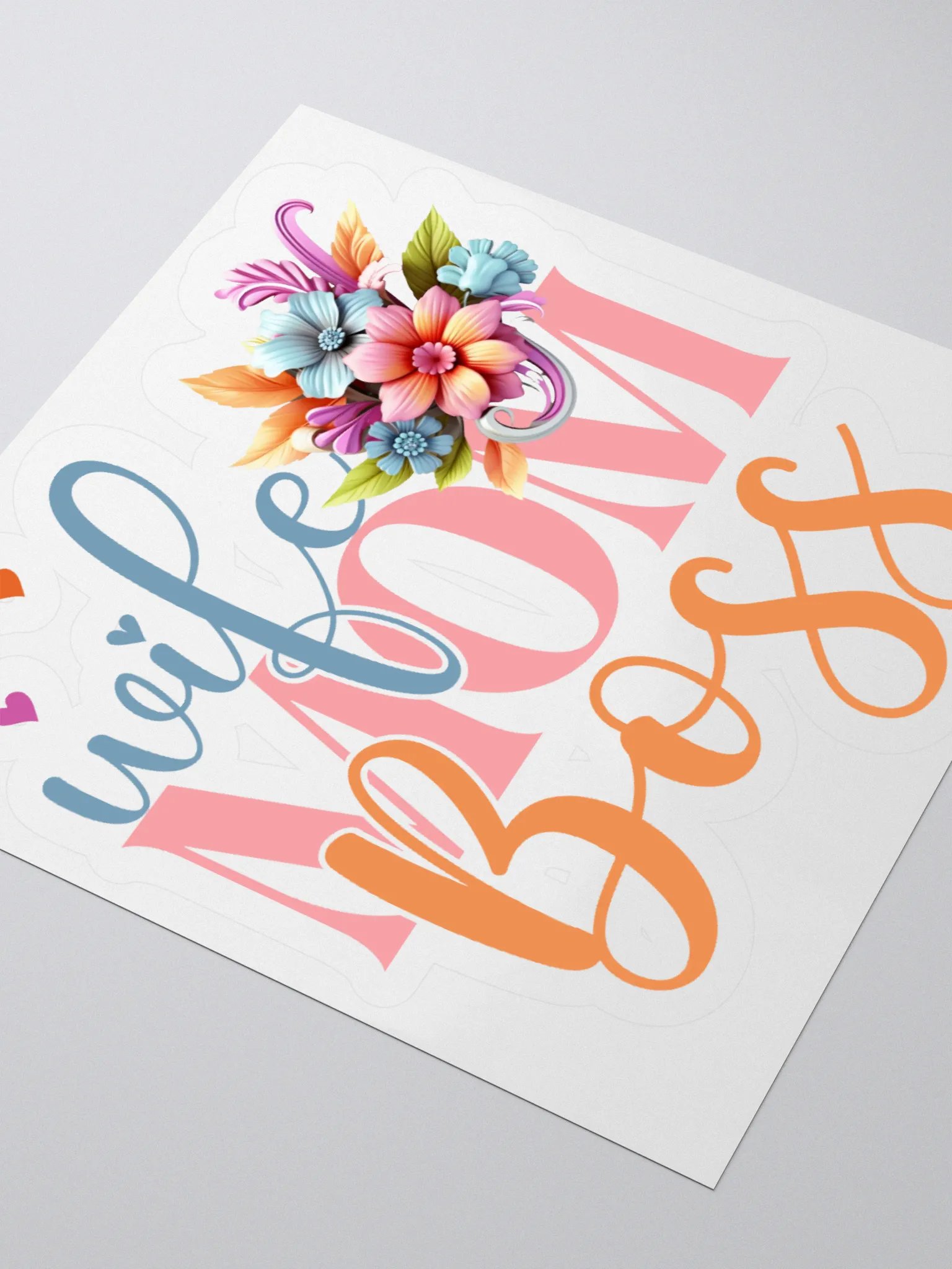 Wife Mom Boss Kiss Cut Stickers product image (7)
