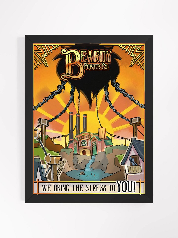 'We bring the stress to YOU' framed print (Orange) product image (2)