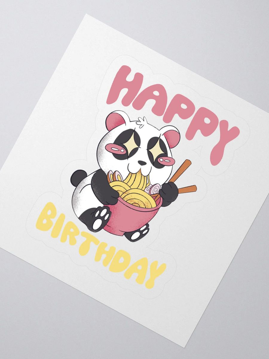 Happy Birthday (Panda Eating Noodles) Sticker product image (2)