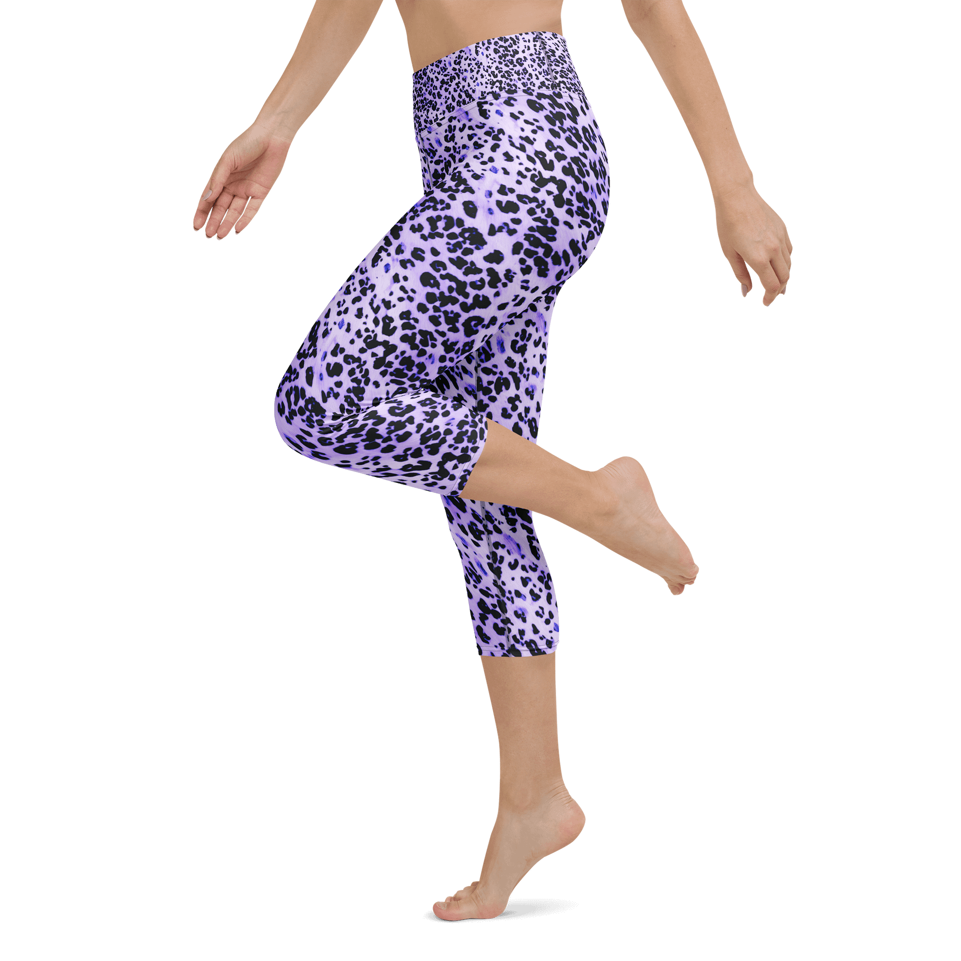 Purple Leopard Skin Capri Leggings product image (5)