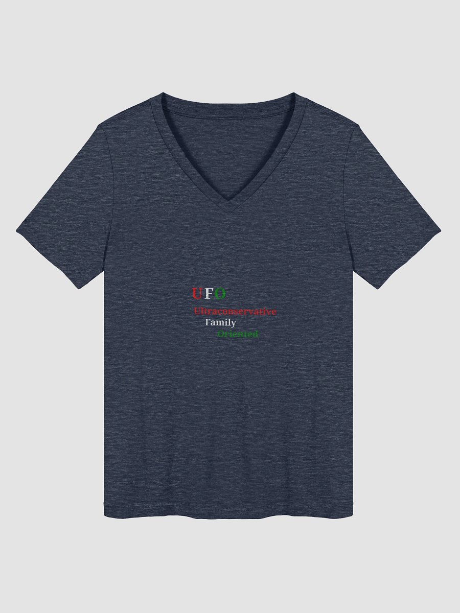 Italian Flag Inspired UFO Graphic V-Neck Tee product image (1)