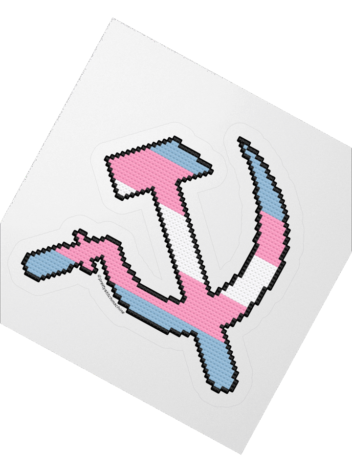 Trans Pride Hammer & Sickle Kiss-cut Sticker product image (6)
