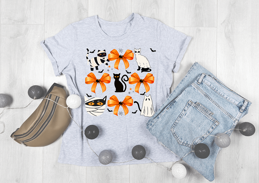 Mummy Cats and Ghostly Kittens T-Shirt product image (20)