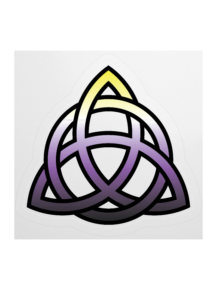 Non-binary Pride Gradient Celtic Knot Sticker product image (3)