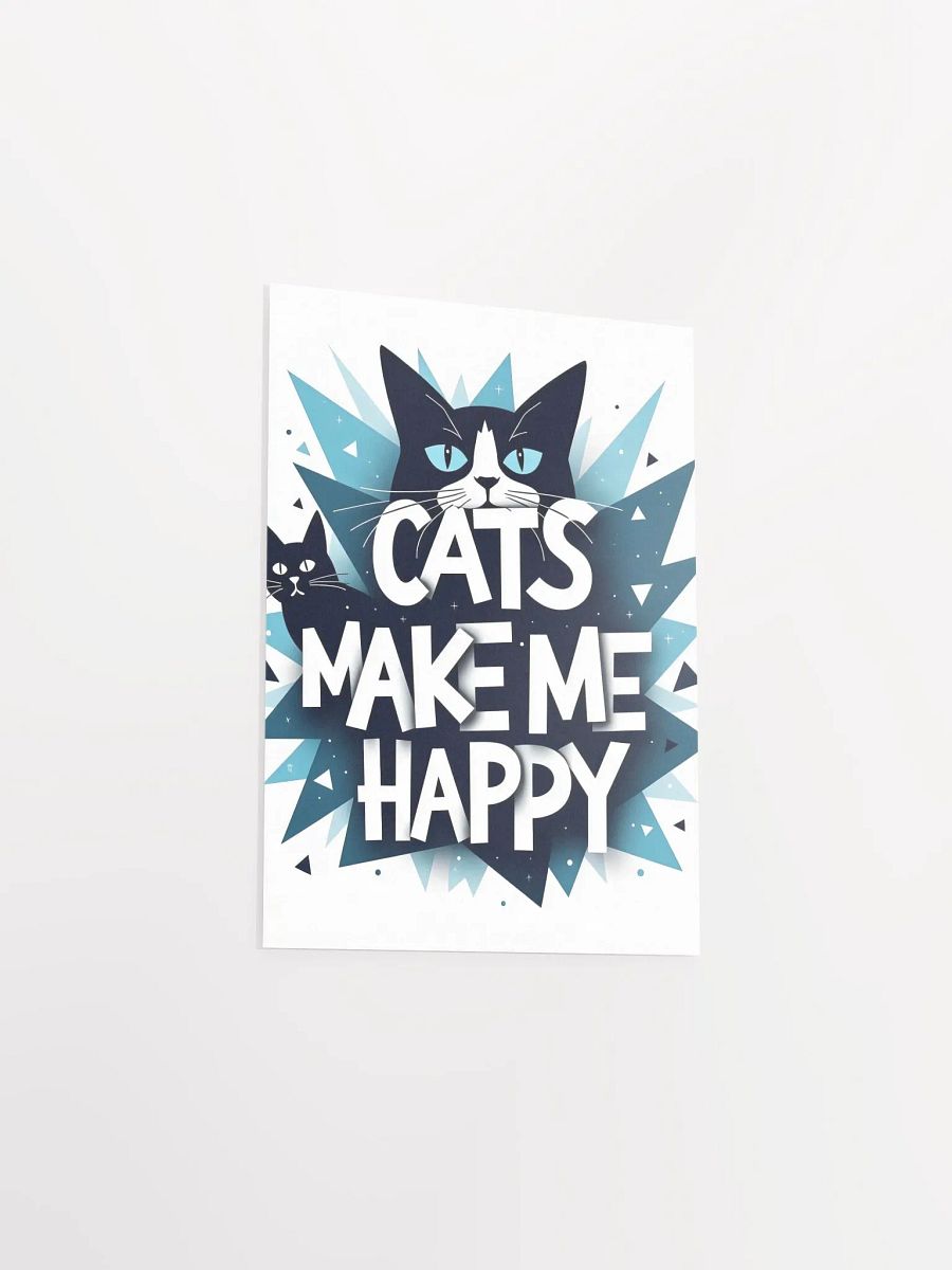 Geometric Cat Happiness Poster product image (12)