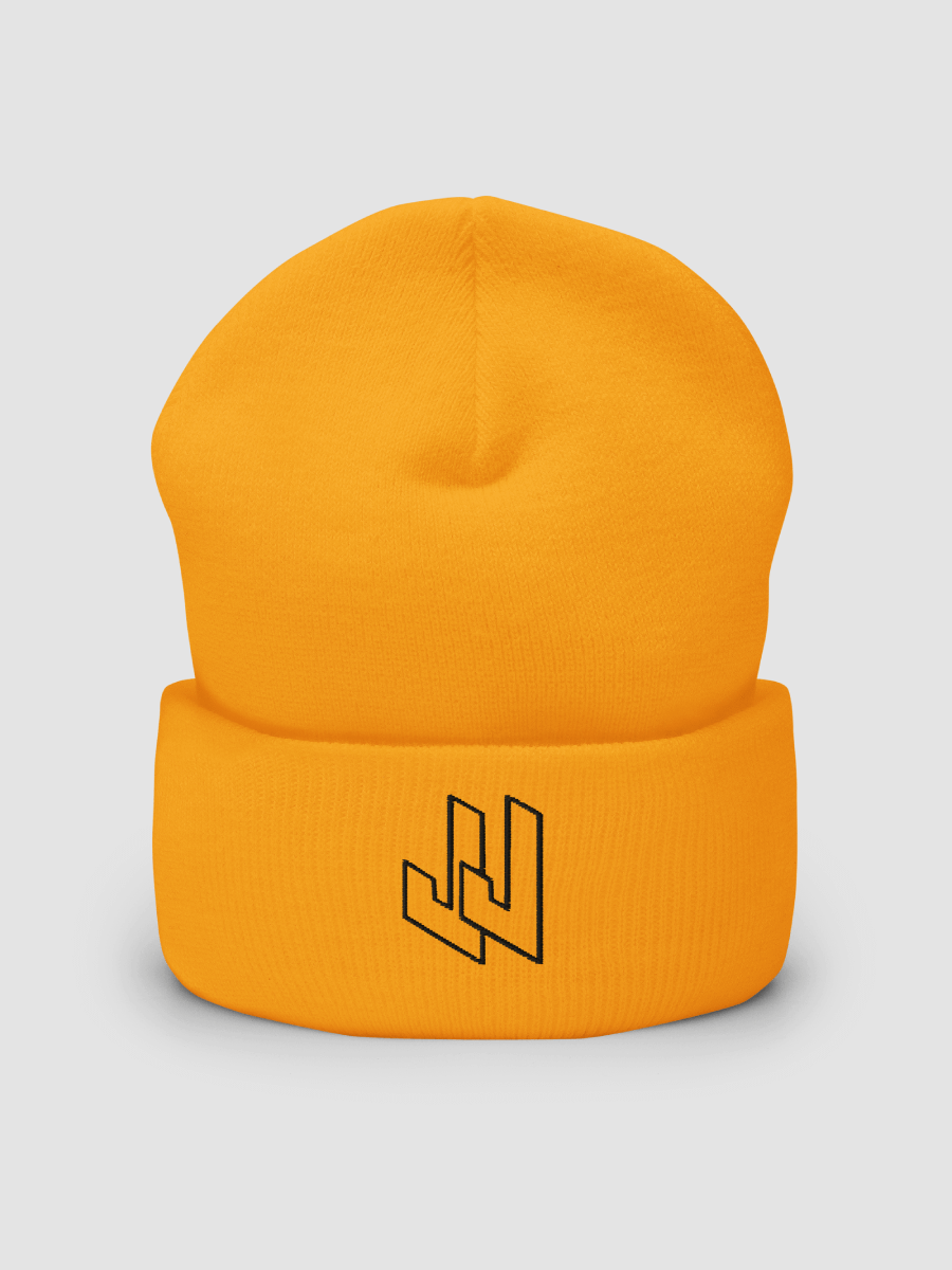 JJ Embroidered Beanie with black text product image (1)