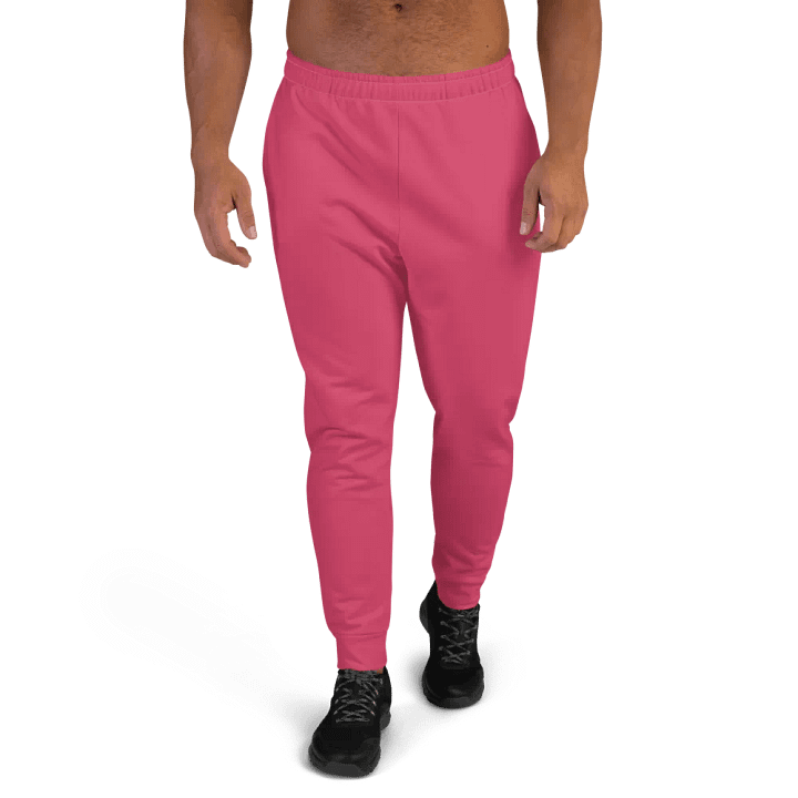 Plain Ruby Red True Summer Recycled Polyester Premium Men's Joggers by Treasure Pie product image (1)
