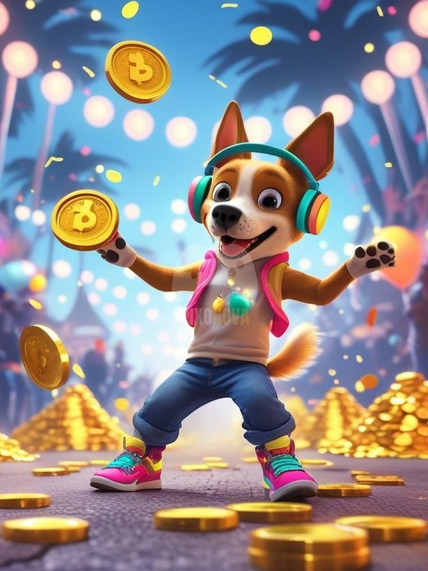 Pixel Party Parade – Track 3: Coin Carnival (Dog Mascot Edition) | 1472x832 px | 4 Variations | PNG + PDF product image (2)