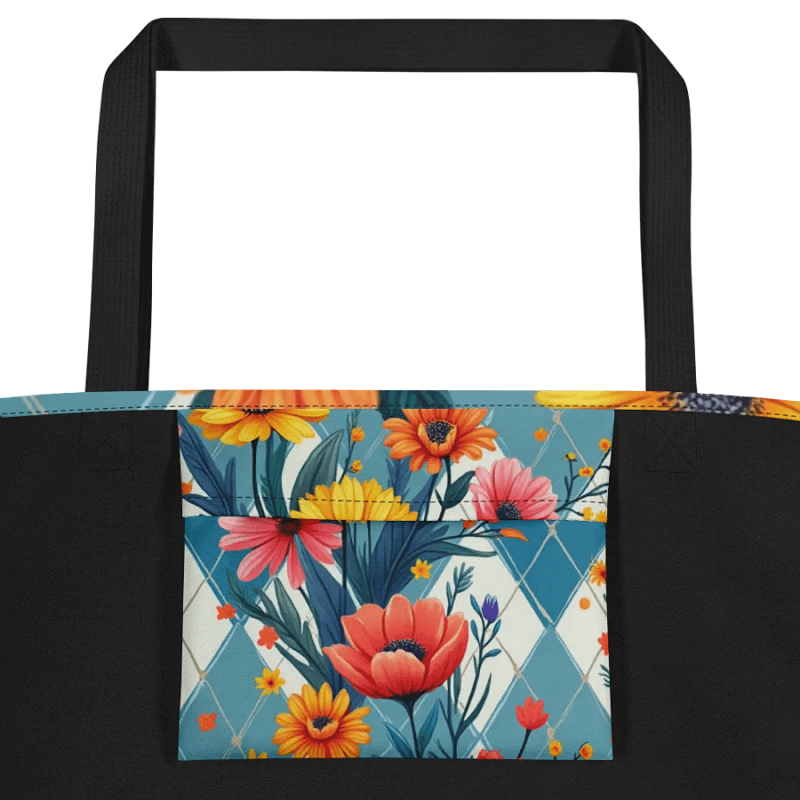 Blossoms Floral Tote With Pocket Bag #714 product image (3)