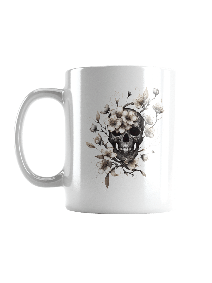 Floral Skulls White Glossy Mug product image (1)
