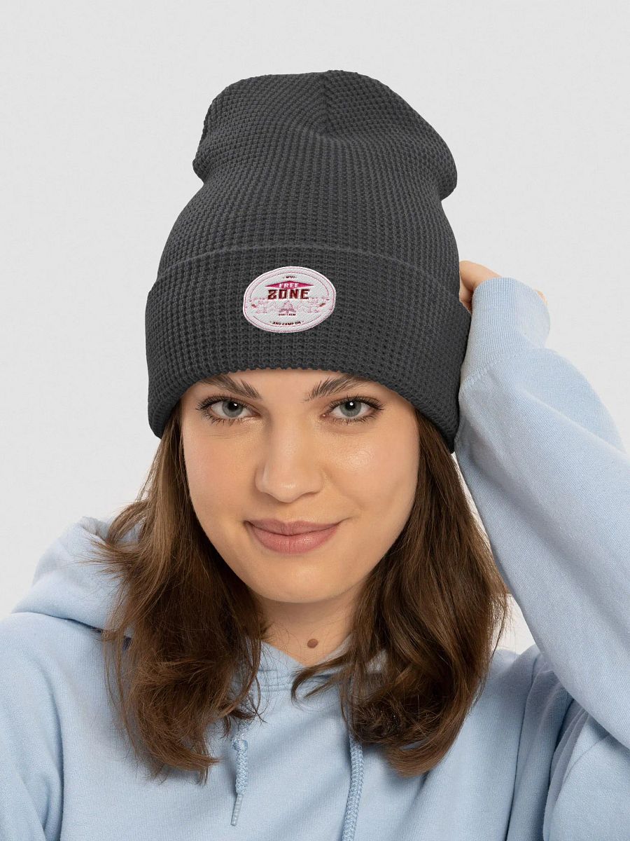 Wi-Fi-Free Zone: Stay Calm and Camp On camping holiday beanie product image (5)