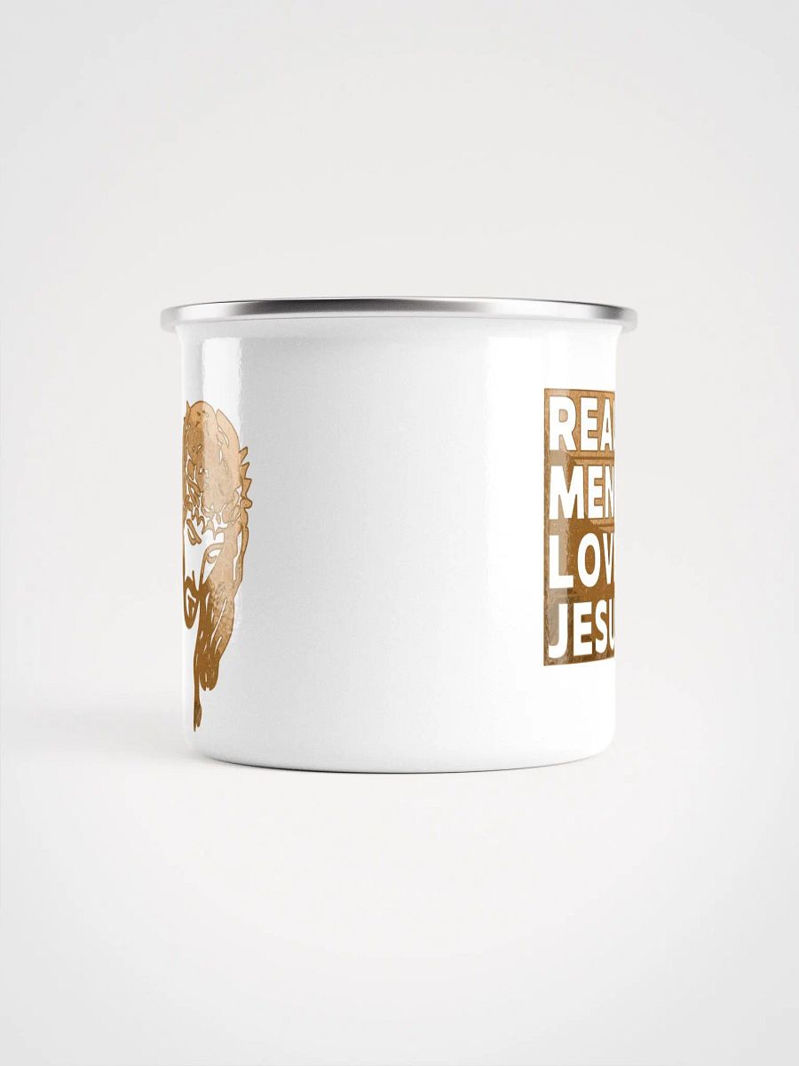 Real Men Love Jesus Christian Enamel Mug product image (3)