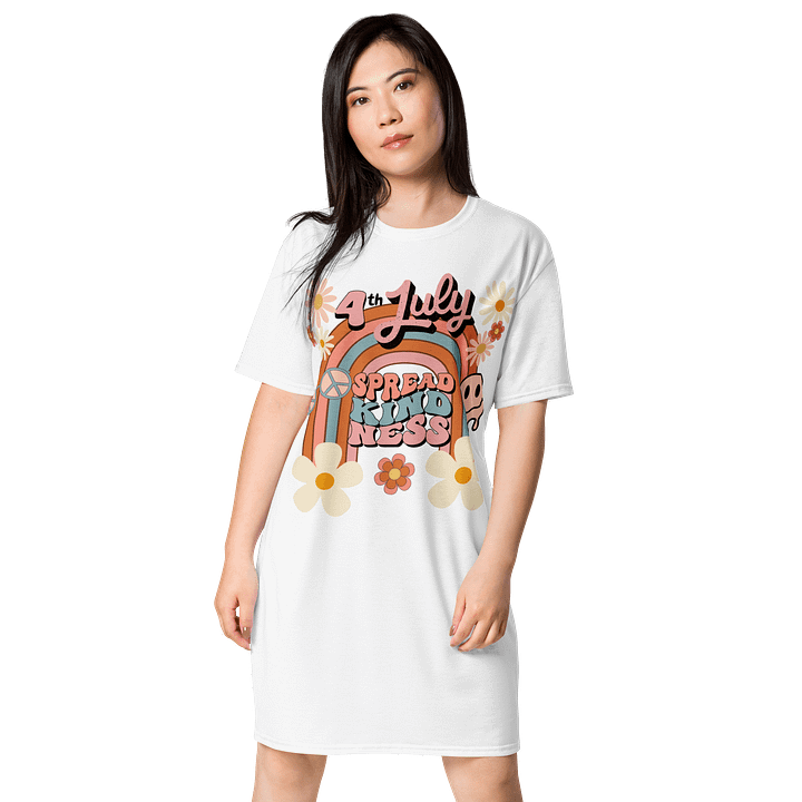 Spread Kindness 4th July T-Shirt Dress product image (1)
