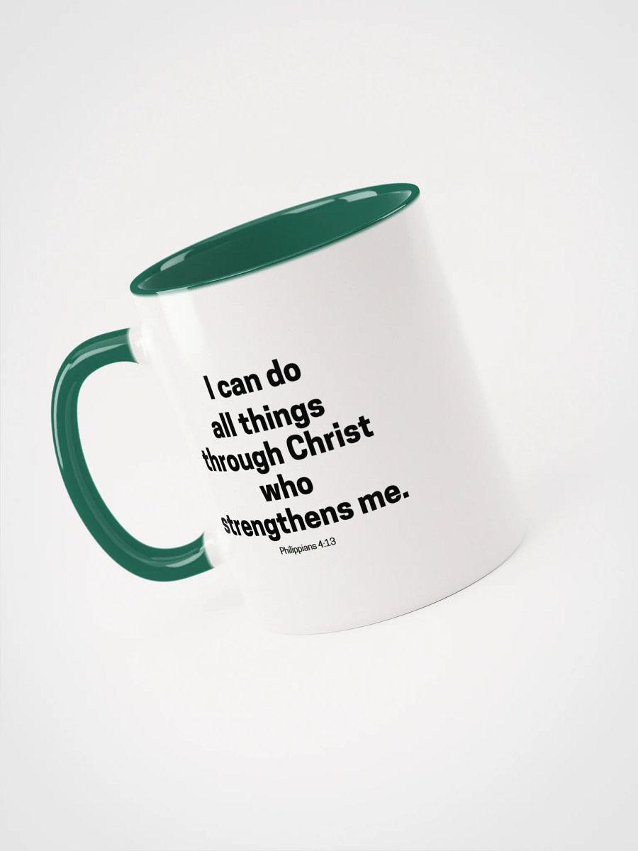 I Can Do All Things Through Christ Who Strengthens Me Philippians 4:13 Two-Tone Mug 11/15oz product image (42)