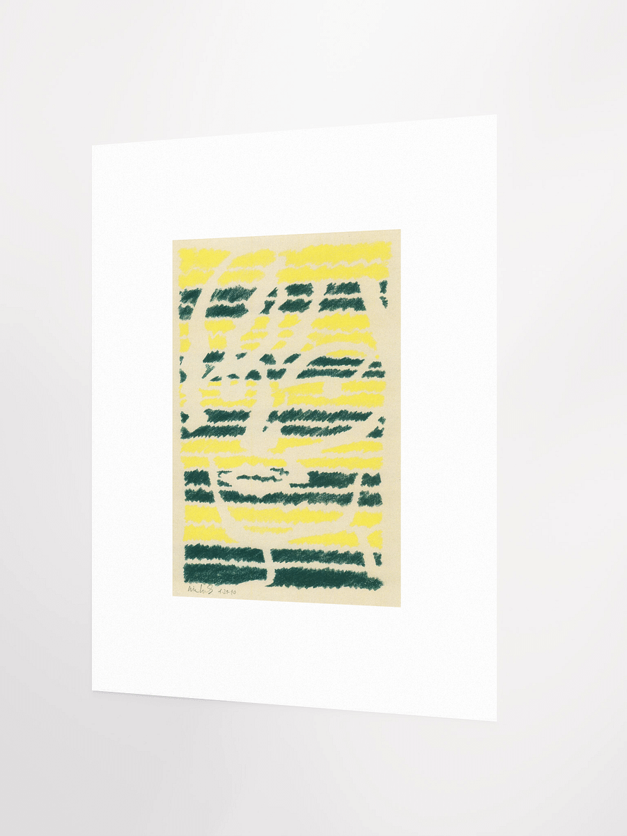 Head of a woman in green & yellow 04.29.90 Print product image (3)