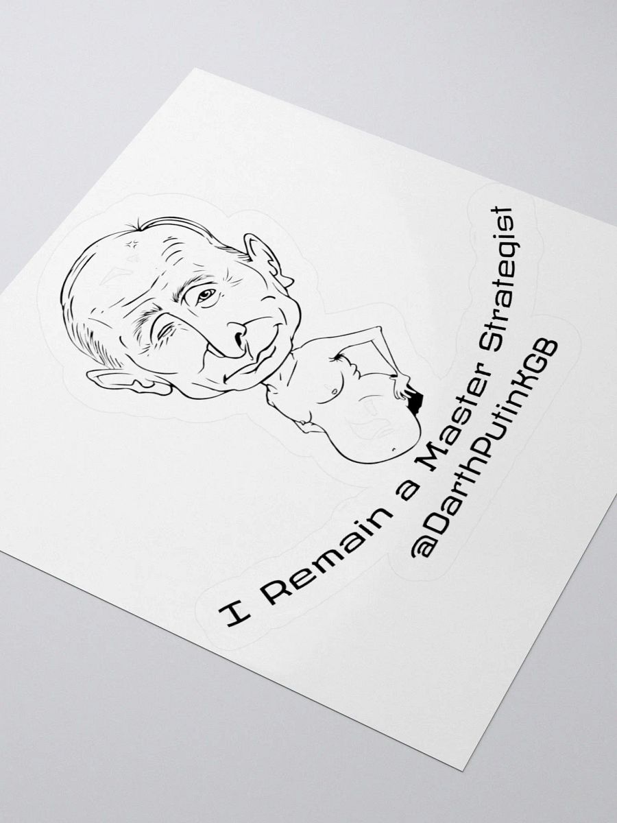 3 x 3 inch white master strategist sticker product image (12)