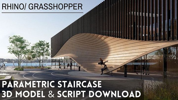 Parametric Staircase Design Grasshopper Rhino Files Download product image (1)