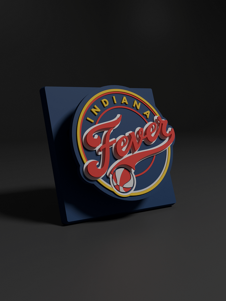 Indiana Fever 3D Printed Floating Logo Sign (Digital File Only) product image (1)