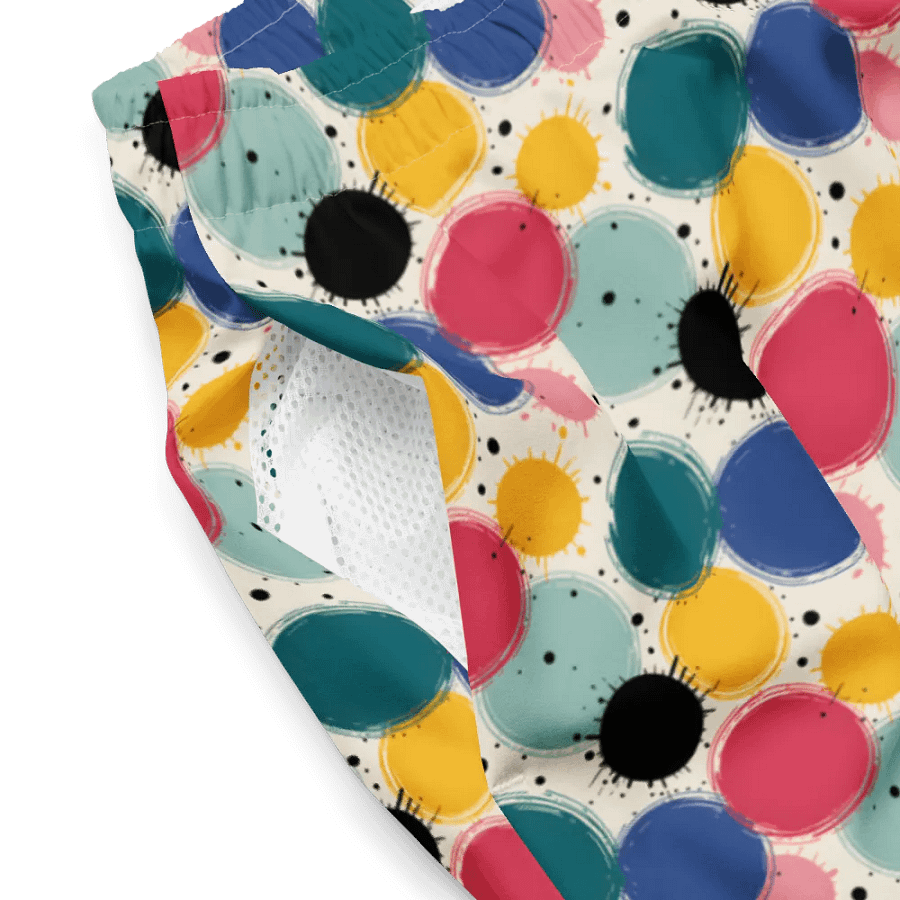 Color Pop Men’s Swim Trunks – Retro Dots, Fresh Energy product image (4)