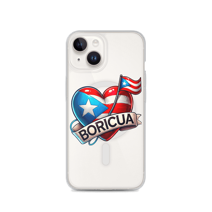 Boricua Love MagSafe® iPhone® Clear Case product image (4)