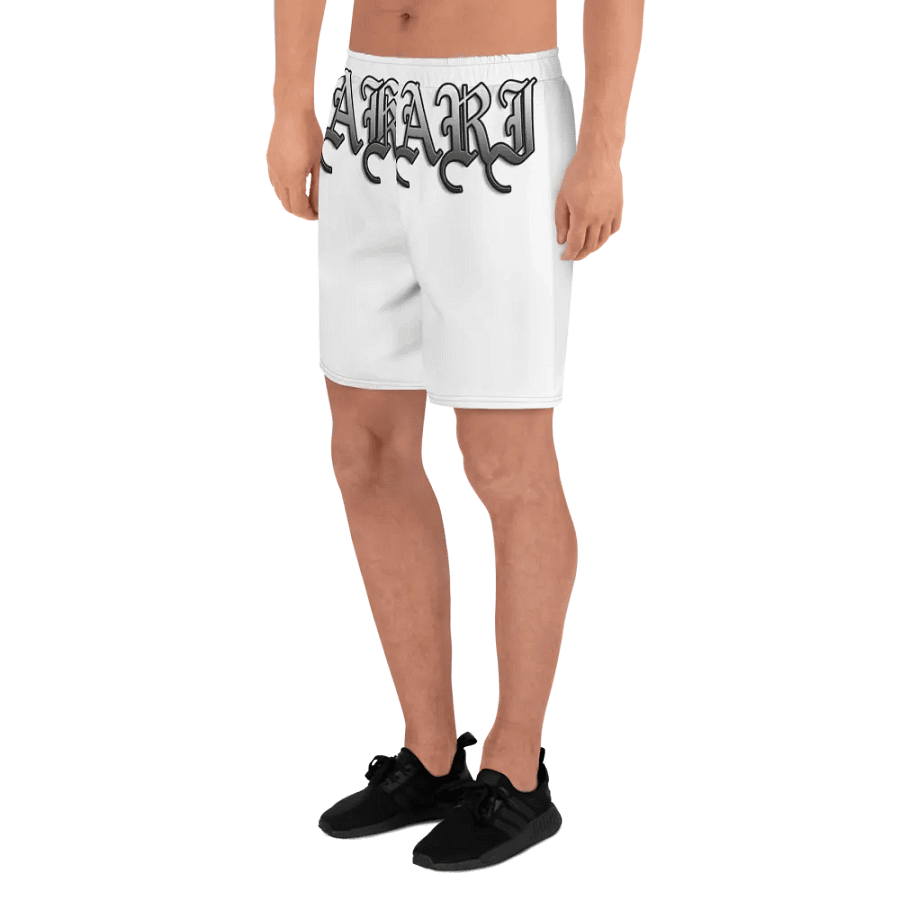 Unisex Athletic Shorts white/black design product image (7)