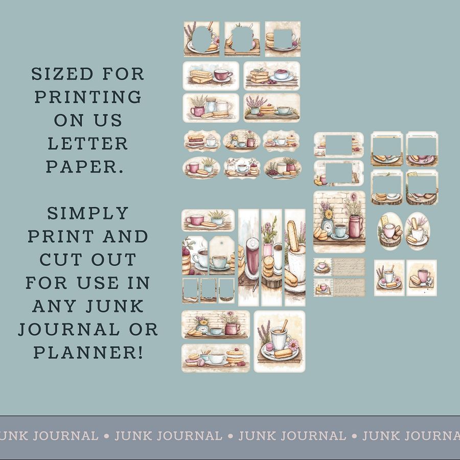 Coffee & Biscuits - Printable Ephemera Set 1 V5 product image (3)