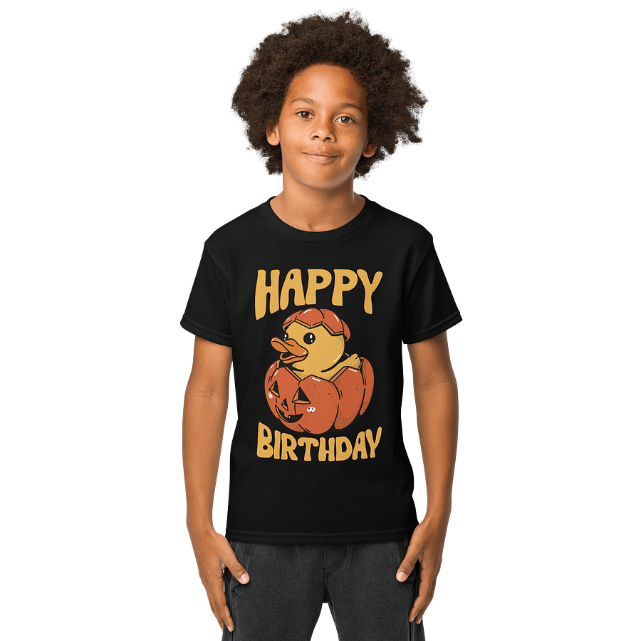Happy Birthday (Rubber Duck Pumpkin) T-Shirt For Kids product image (1)