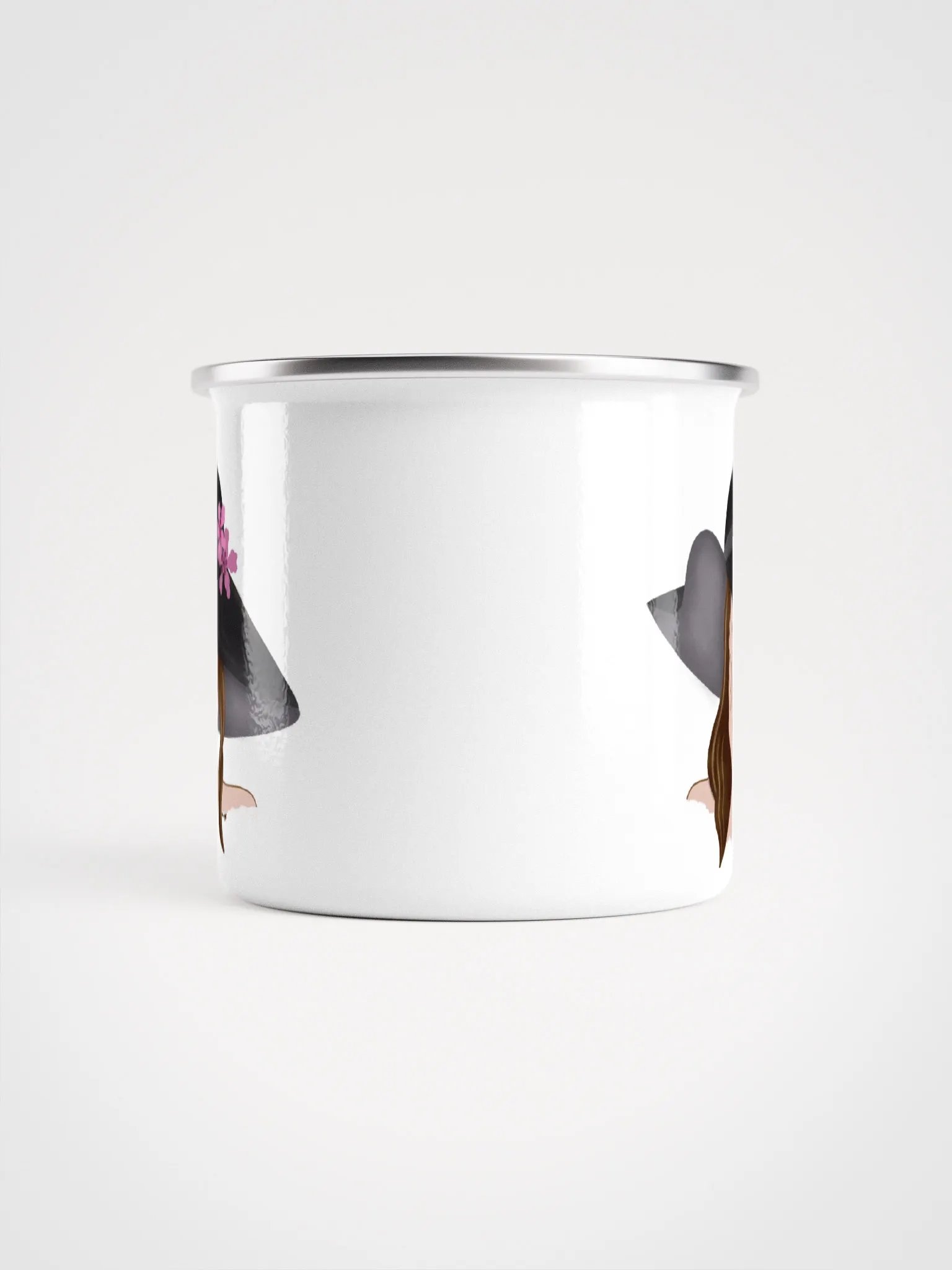 Girl with Hat Enamel Mug product image (2)