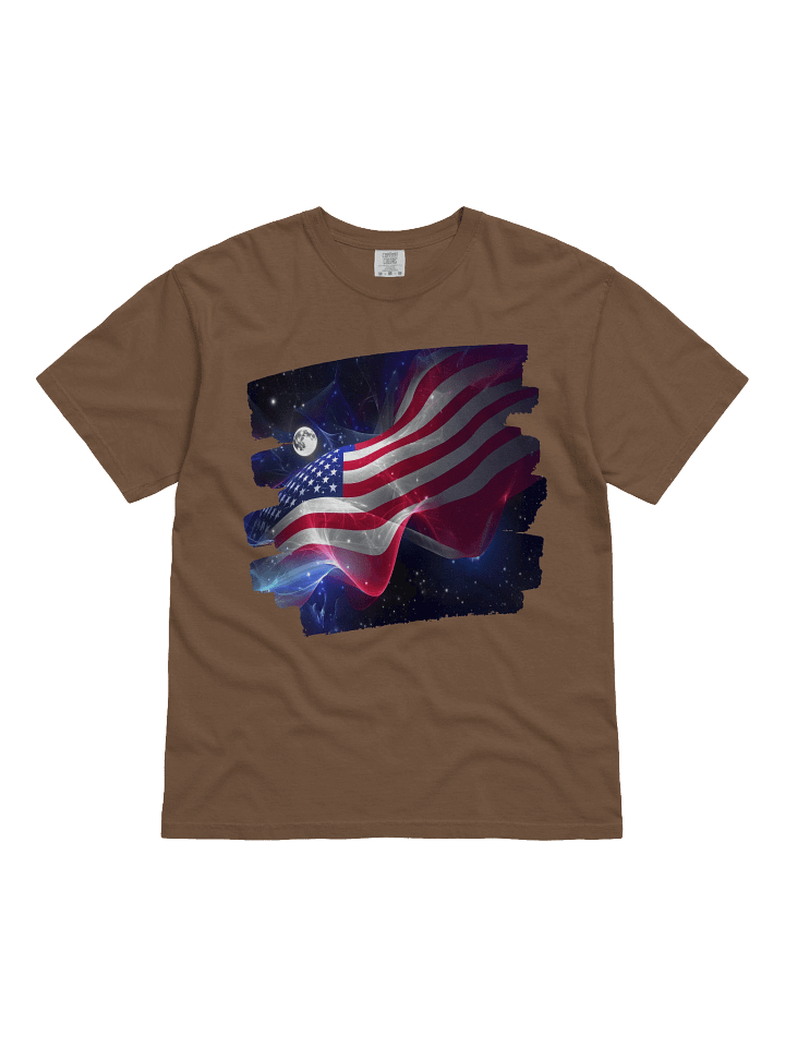 Flying High America Flag Heavyweight Cotton T-Shirt product image (7)