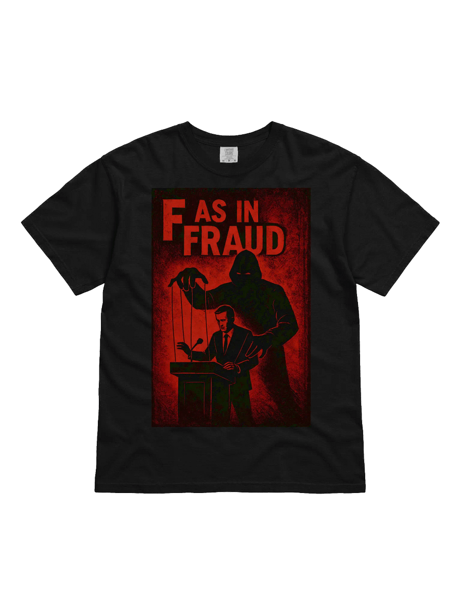F as in fraud t-shirt by dark alphabet product image (10)
