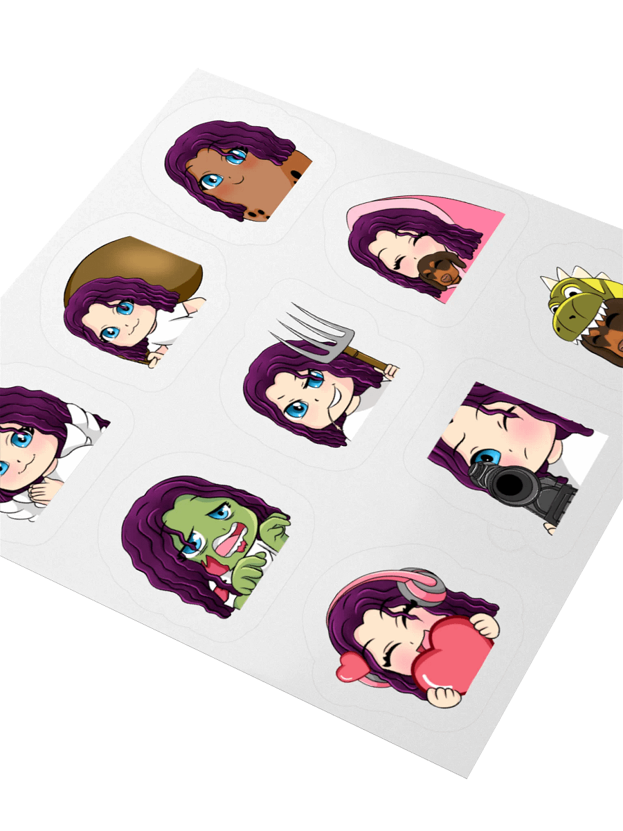 HollyRex Emotes Kiss Cut Sticker Set product image (3)