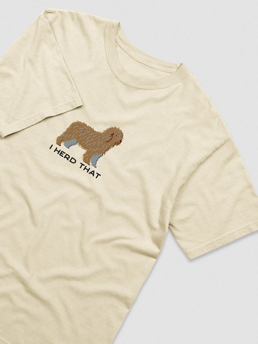 I Herd That T-Shirt(Embroidered) of a Spanish Water Dog(Tan) product image (35)