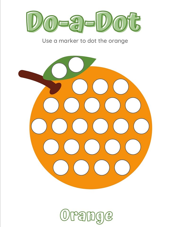 Fruit dot practice and coloring for kids product image (1)
