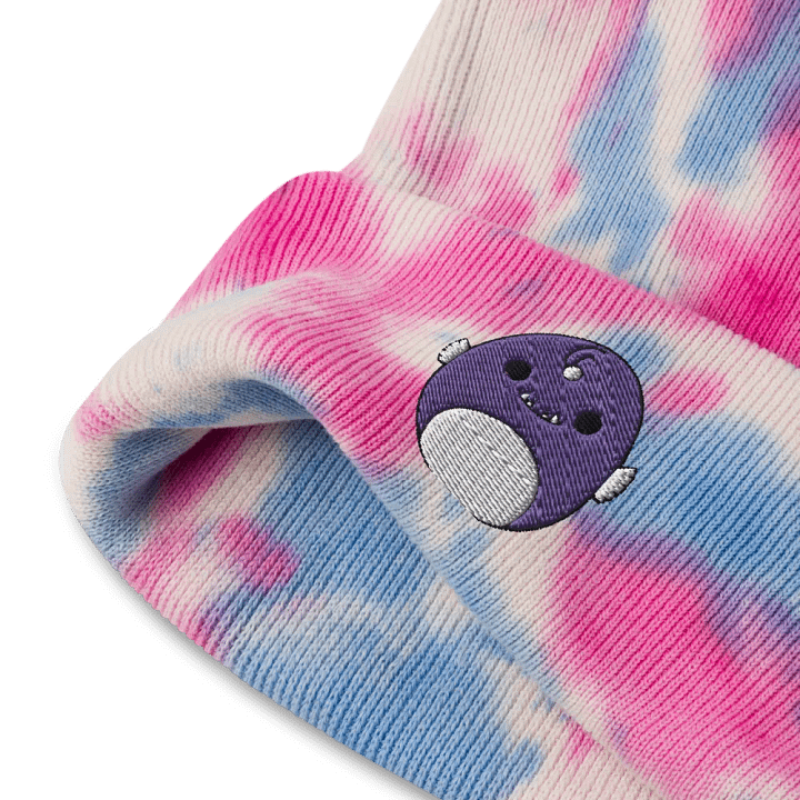 Squishy Angler Fish Embroidered Tie Dye Beanie product image (6)