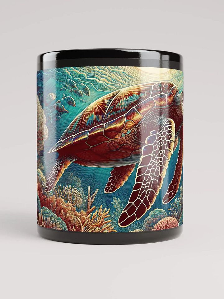 Sea-Turtle Black Glossy Mug product image (2)