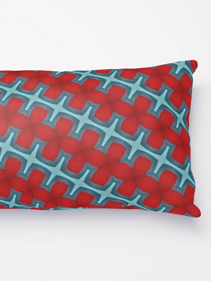 Red & Blue Diagonal Floral Pillow product image (2)