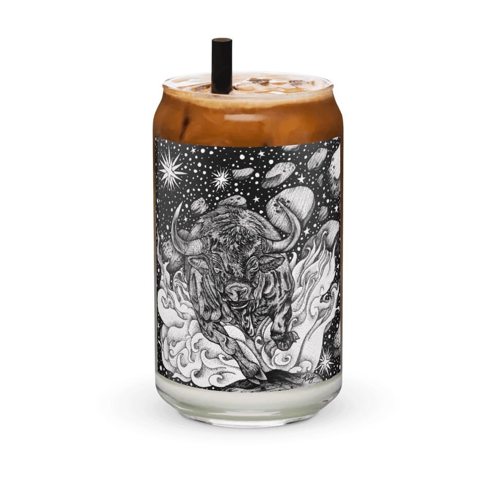 Taurus Zodiac Can-Shaped Glass product image (2)