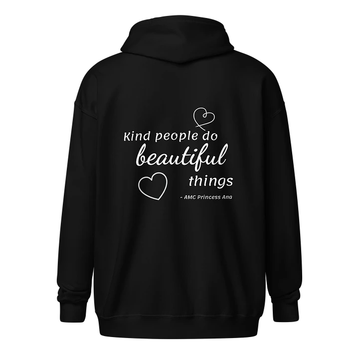 Kind people... ZIP HOODIE - White text product image (1)