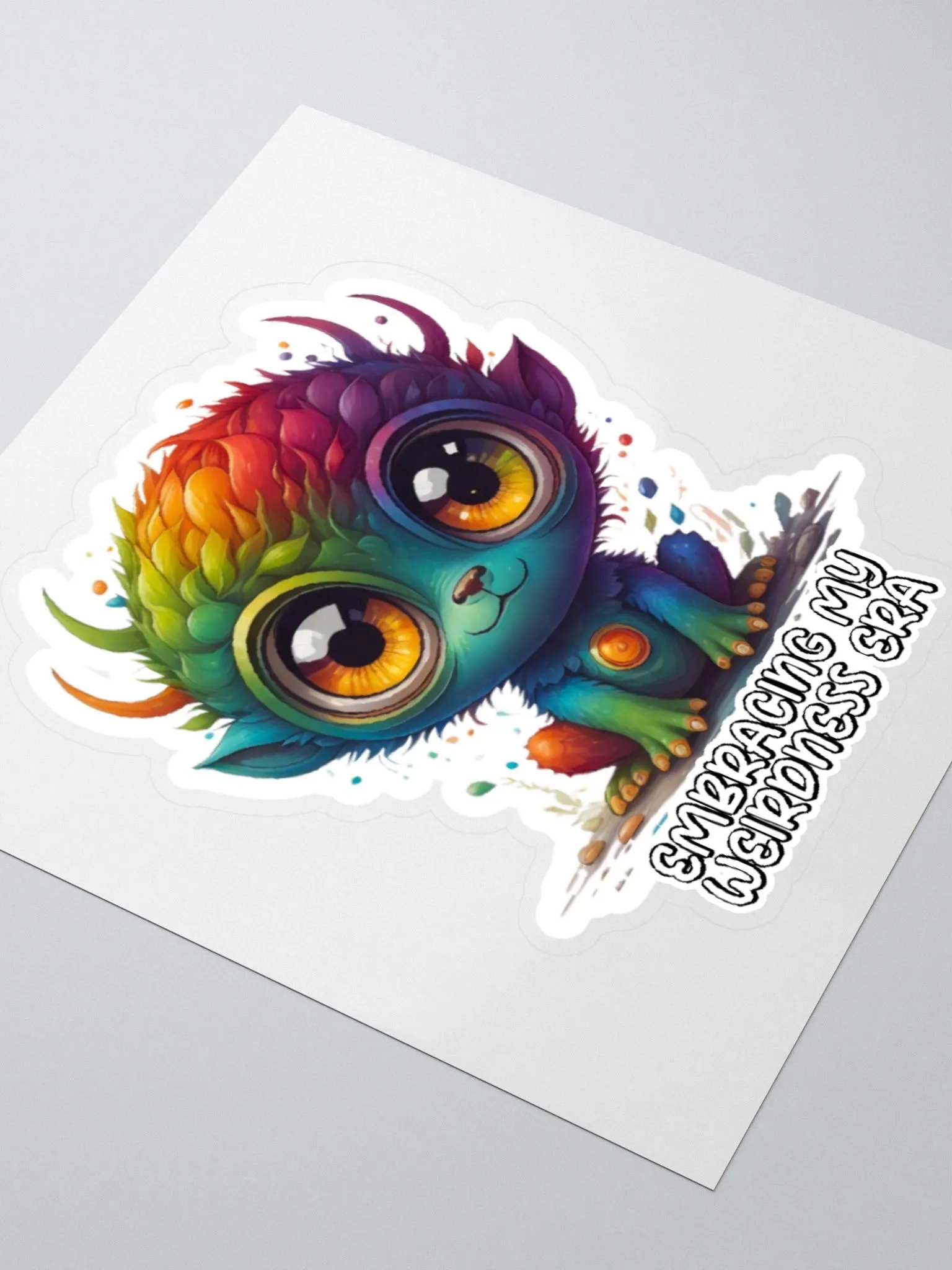 Embracing My Weirdness Era-Kawaii Cute Colorful Creature Sticker-Rainbow Sticker-LGBTQIA+ Sticker product image (7)