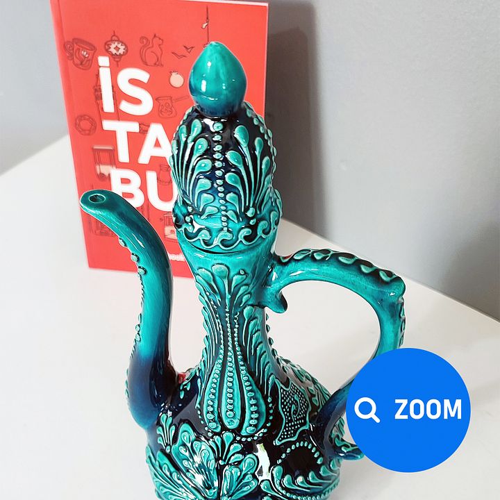 Ceramic wine jug (decor), Arabic style decor — handmade pottery, handmade ceramic product image (2)