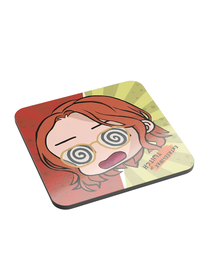 CONFUSED TWITCH EMOJI CORK COASTER product image (2)