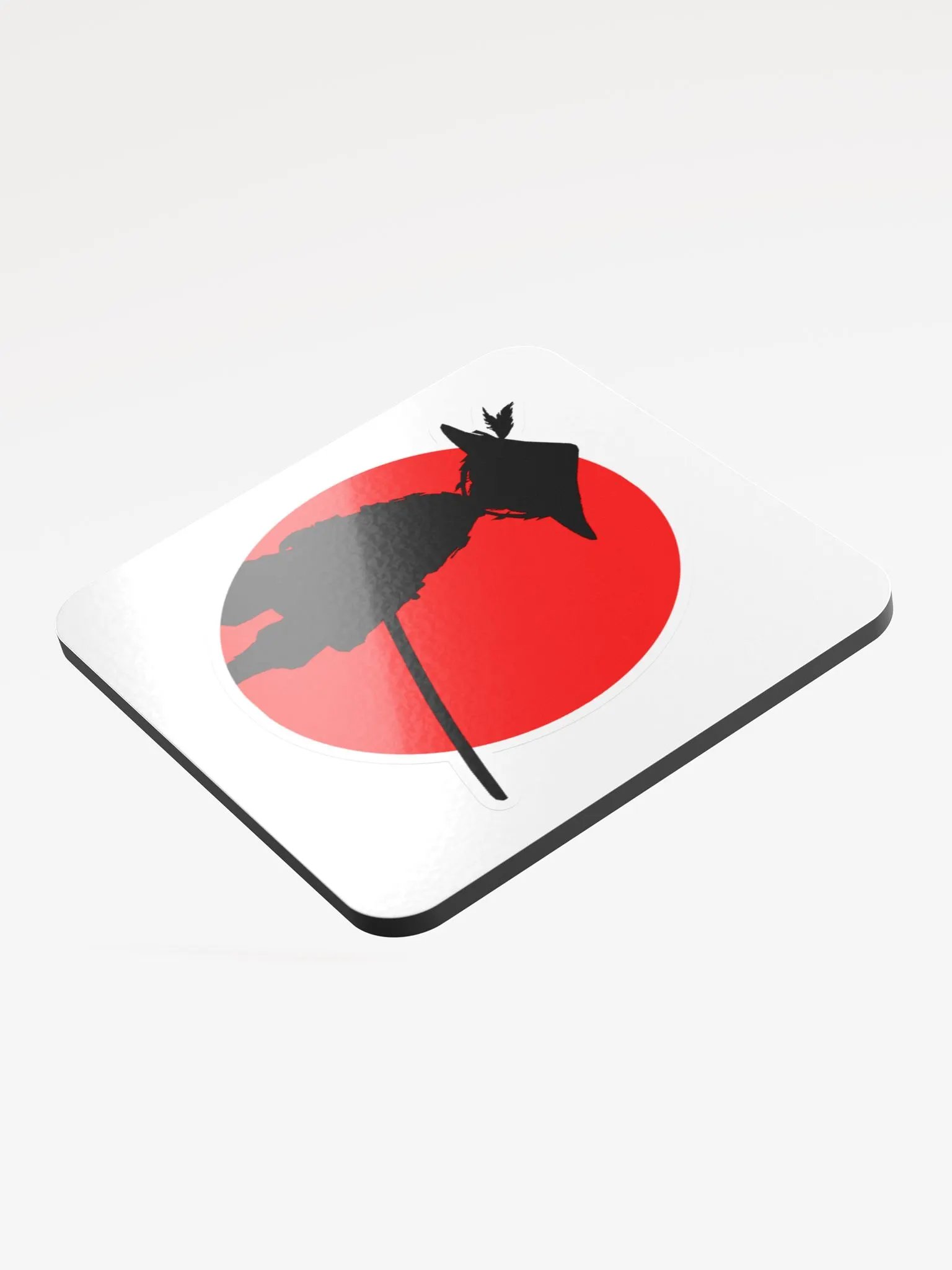 Samurai Silhouette Cork Coaster product image (3)