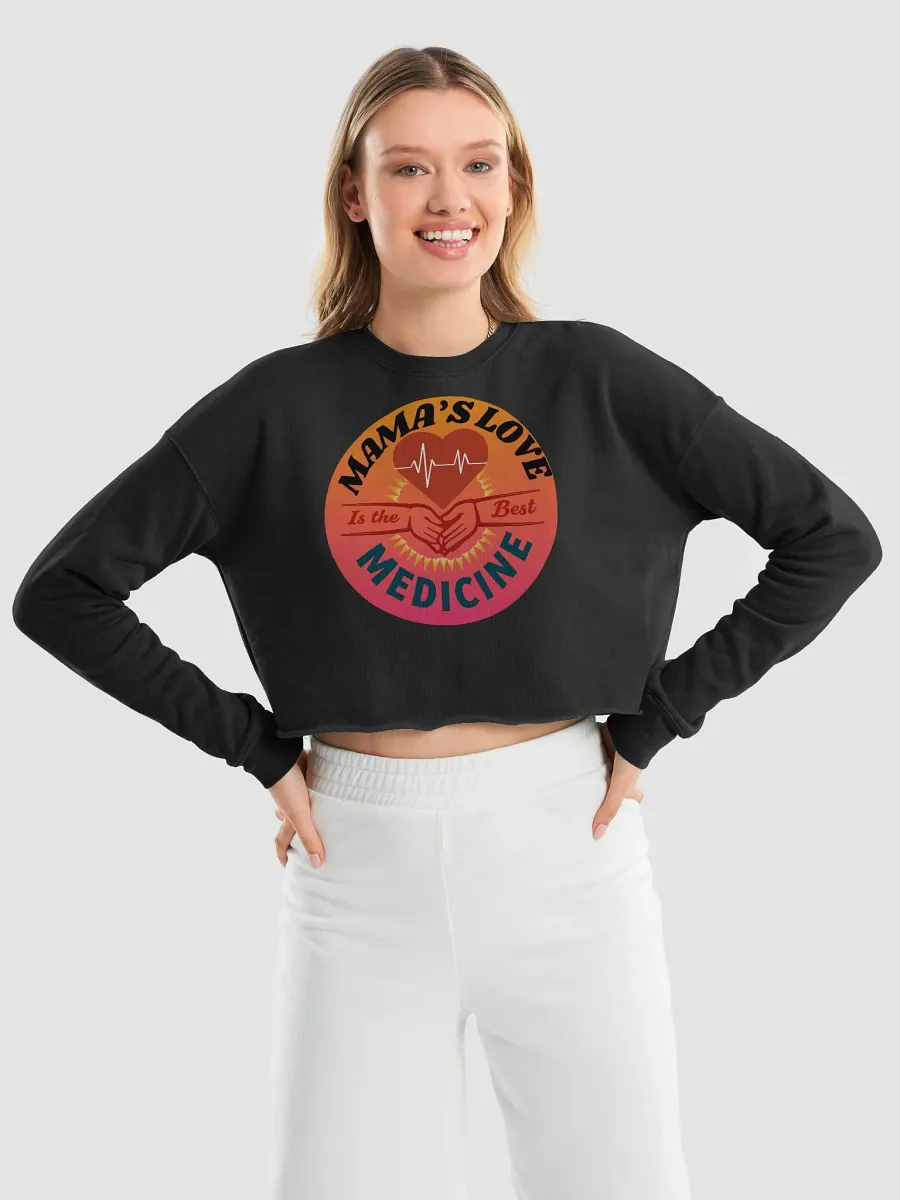 MAMA'S LOVE Fleece Crop Sweatshirt product image (26)