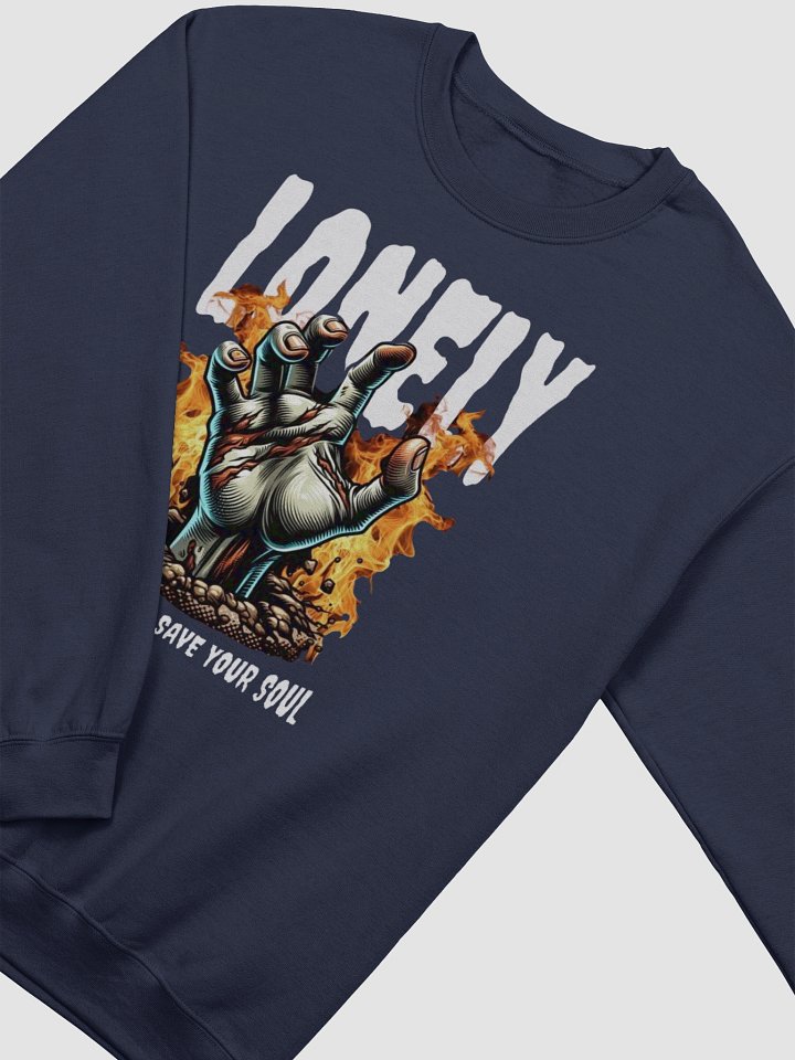 Lonely Hand Flame Graphic with Spiritual Sweatshirt product image (2)