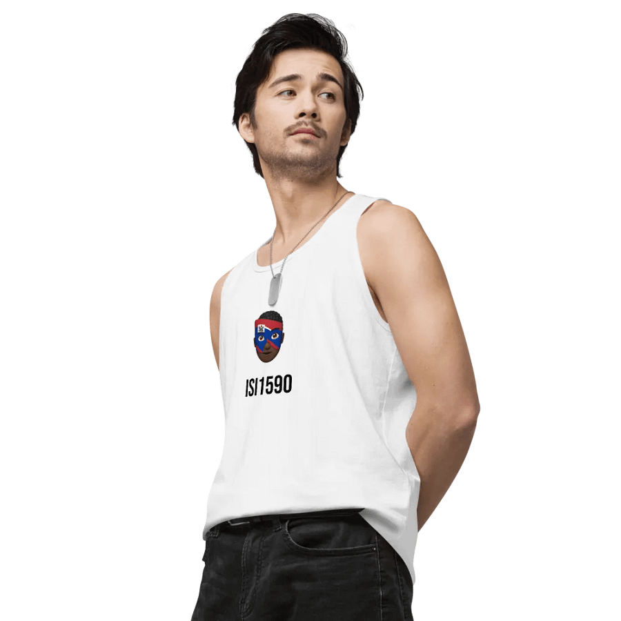 Haitian Flag Emoji Mask Tank Top product image (4)