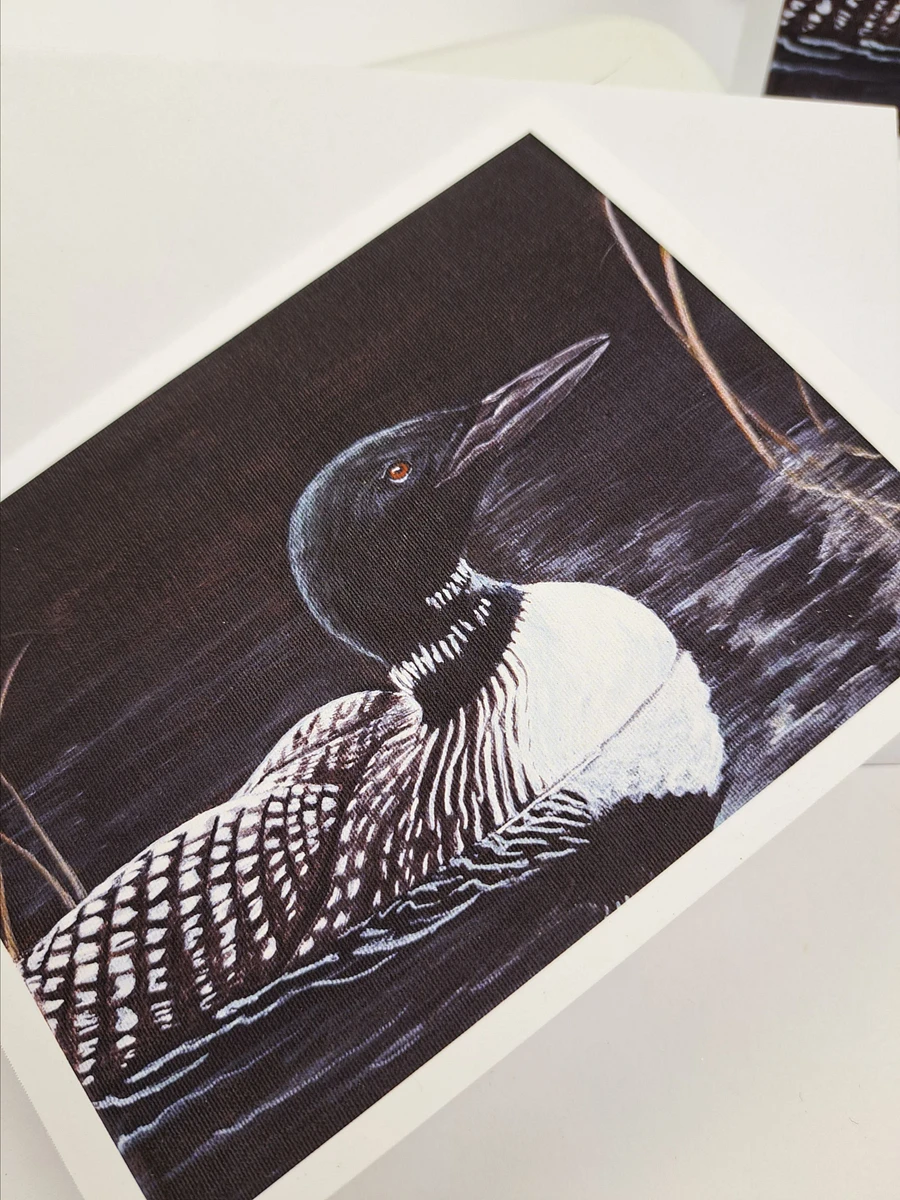 Wildlife Art Greeting Card - Common Loon - Shipping Included product image (1)
