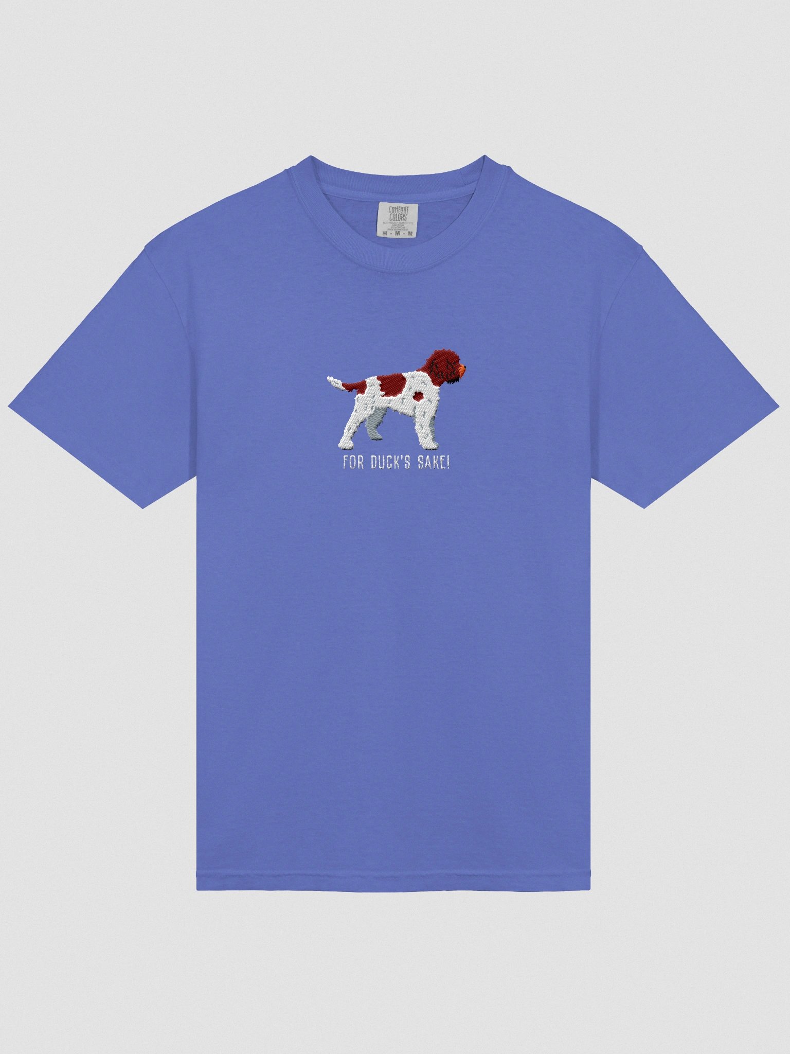 For Duck's Sake! T-Shirt(Embroidered) of a Lagotto Romagnolo(Liver & White) product image (6)