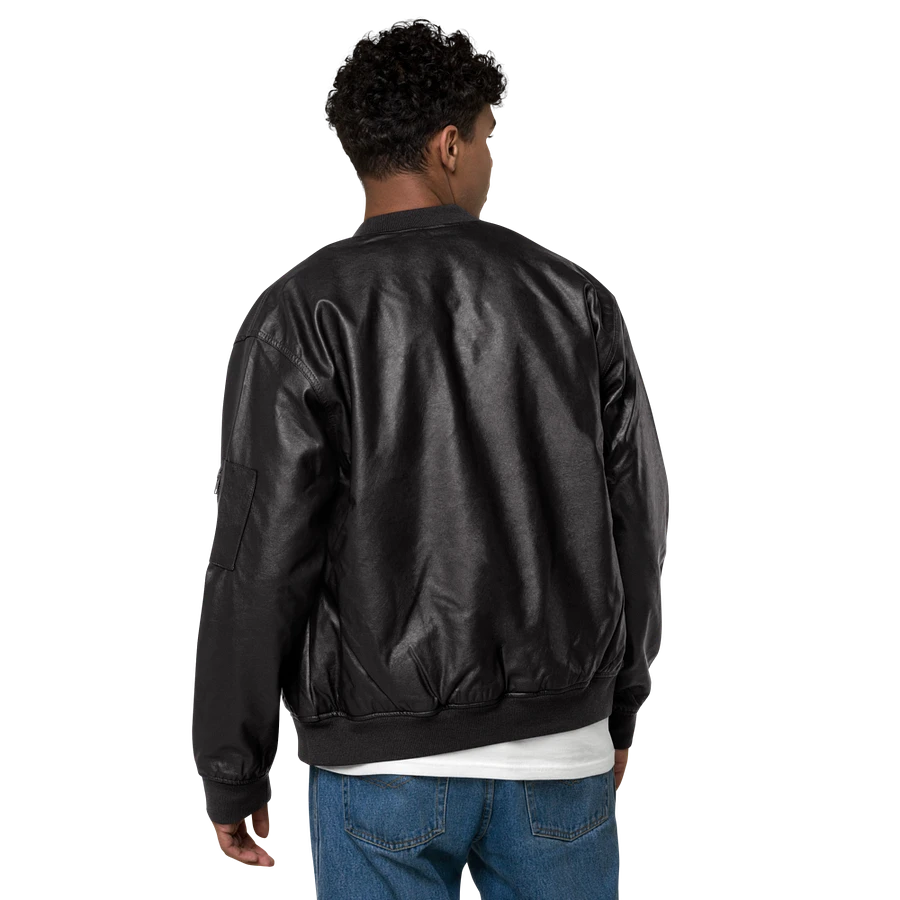 Faux Leather bomber jacket - channel logo product image (11)