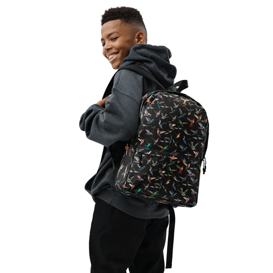 Vibrant Hummingbird Flight Backpack for birders moms dads friends product image (7)