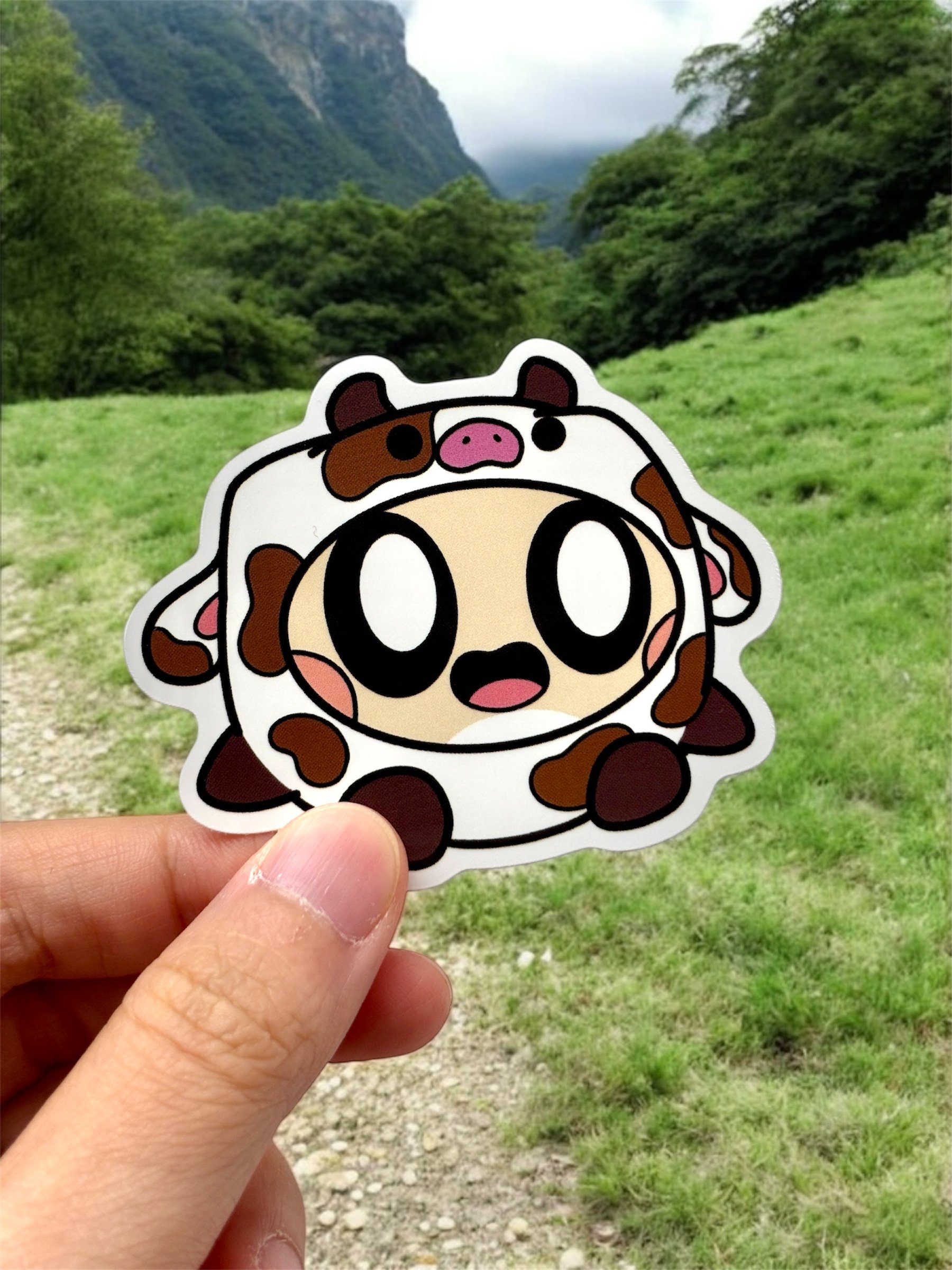 Cute Cow Waterproof Vinyl Stickers product image (1)